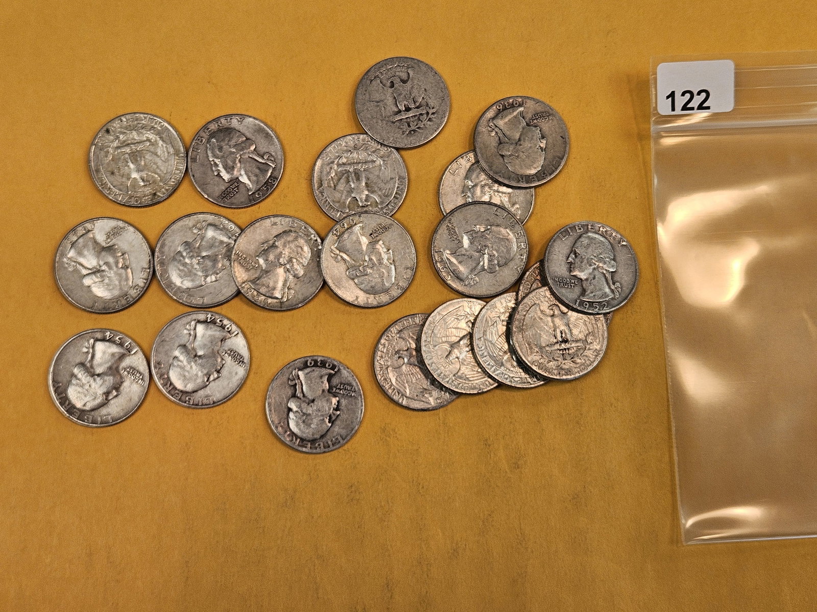 Twenty Silver Washington Quarters (1 of 1)