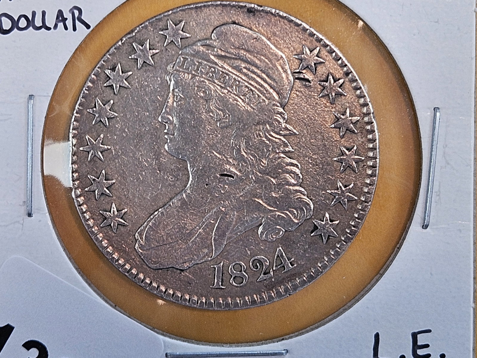 1824 Capped Bust half Dollar: In Fine - details 