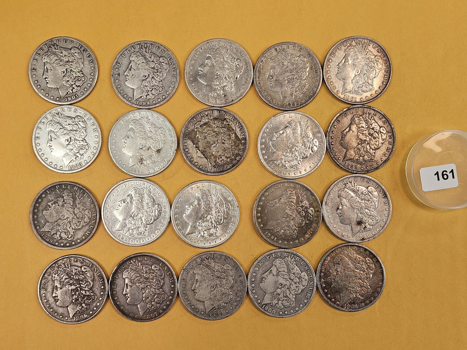 ** FULL ROLL ** Twenty Morgan Silver Dollars: All pre-1904. Circulated 