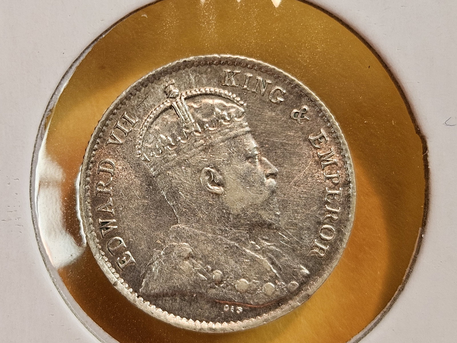 Very Choice Brilliant Uncirculated 1903 Hong Kong silver 5 cents: KM 12 