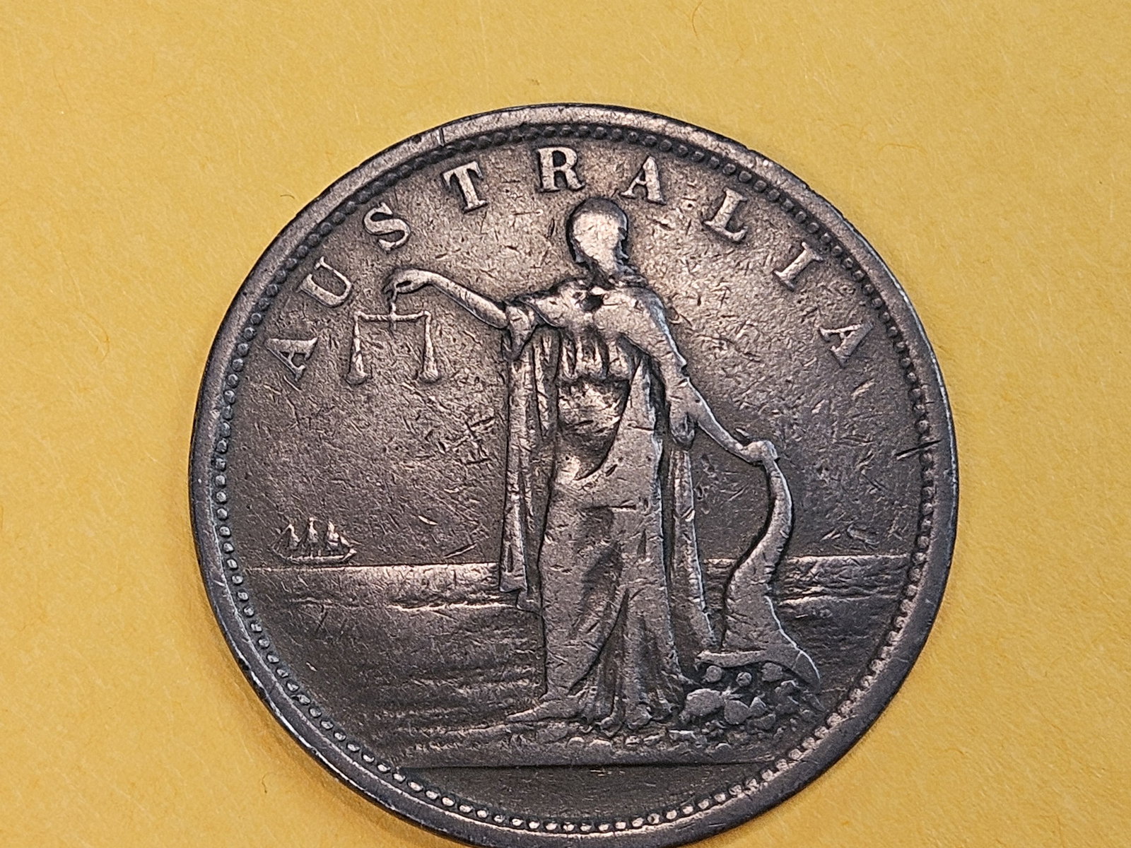 Tougher 1862 Australia Copper Penny (1 of 5)