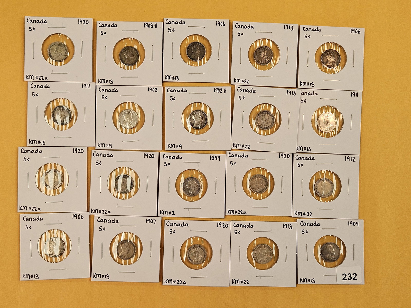 Twenty, mixed, Silver Canadian Coins (1 of 7)