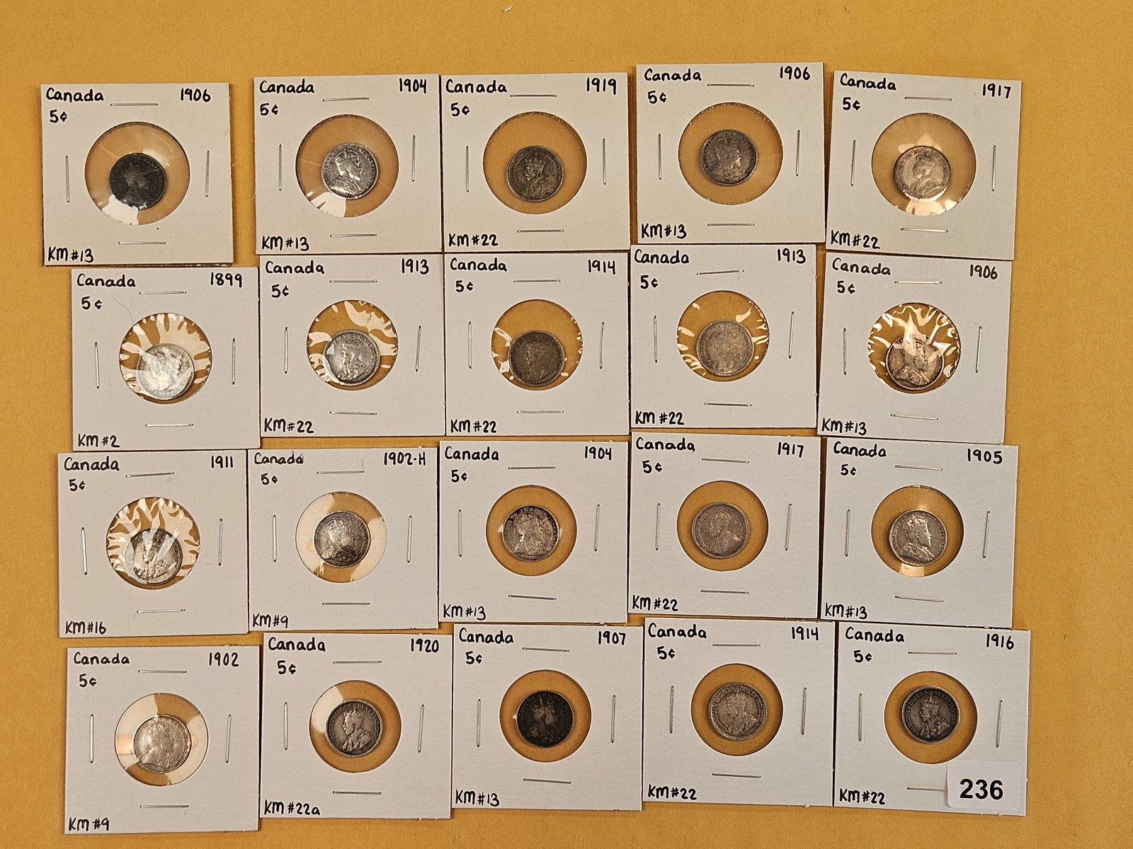 Twenty, mixed, Silver Canadian Coins (1 of 7)