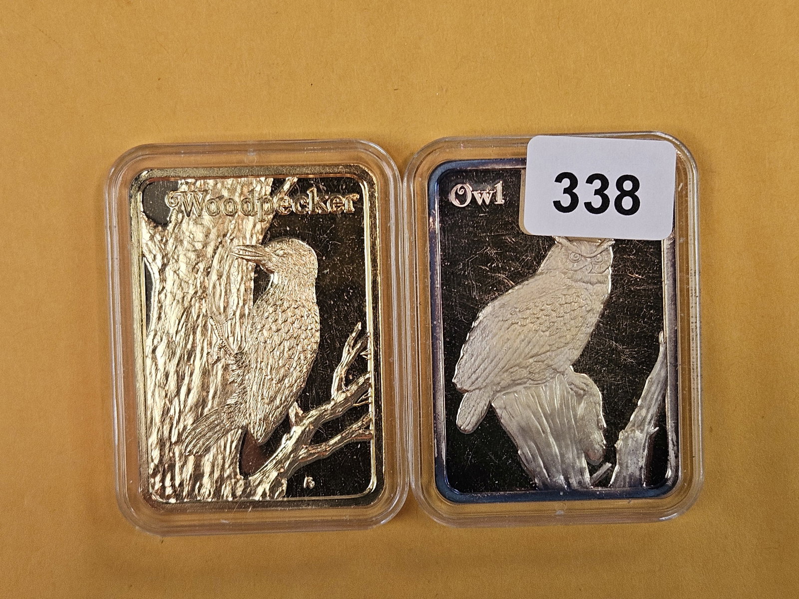 Two 1-Troy ounce .999 fine silver Proof Art bars (1 of 2)