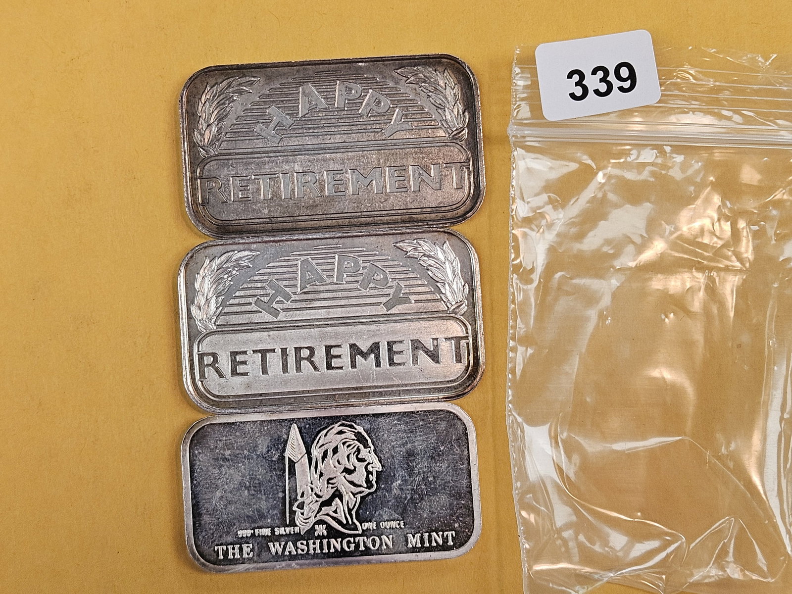 Three 1-Troy ounce .999 fine silver bars (1 of 3)