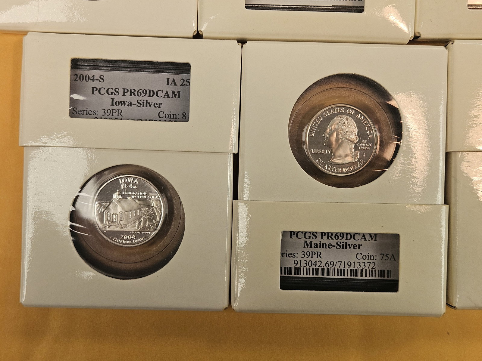 Eight mixed SILVER, GEM Proof Washington Quarters - 6