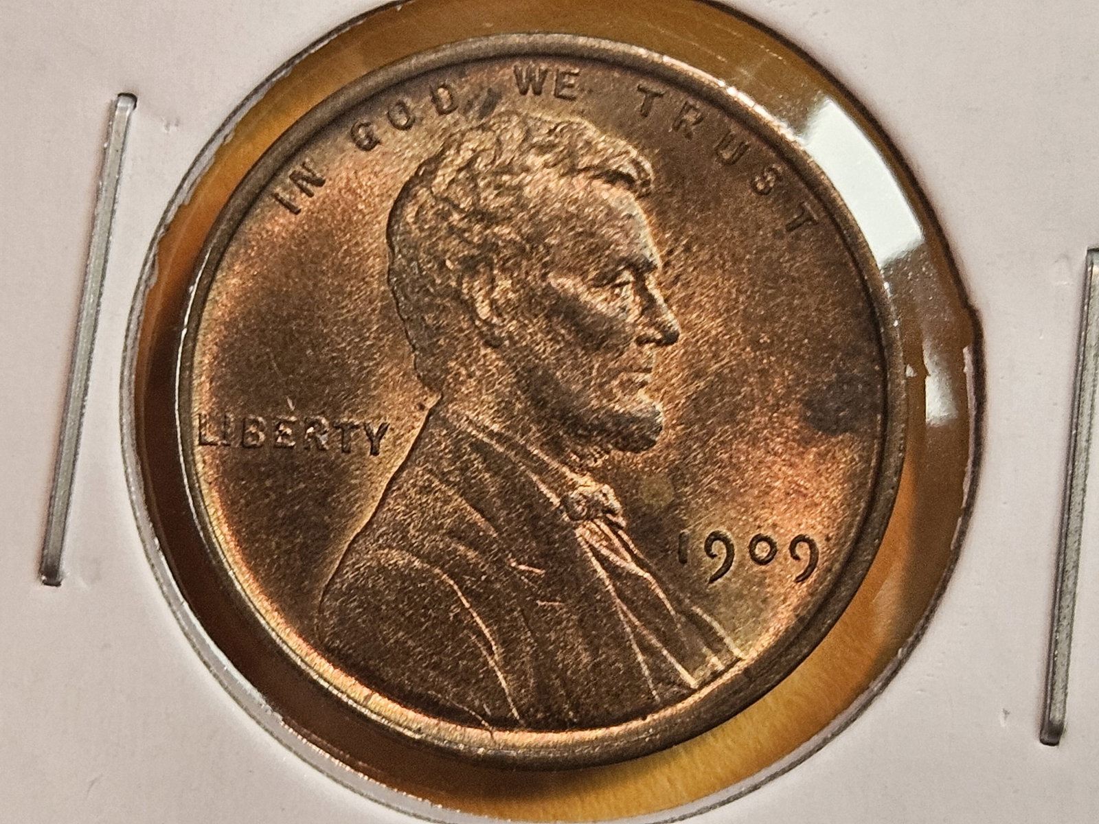 Choice Brilliant Uncirculated plus 1909-VDB: Mostly red