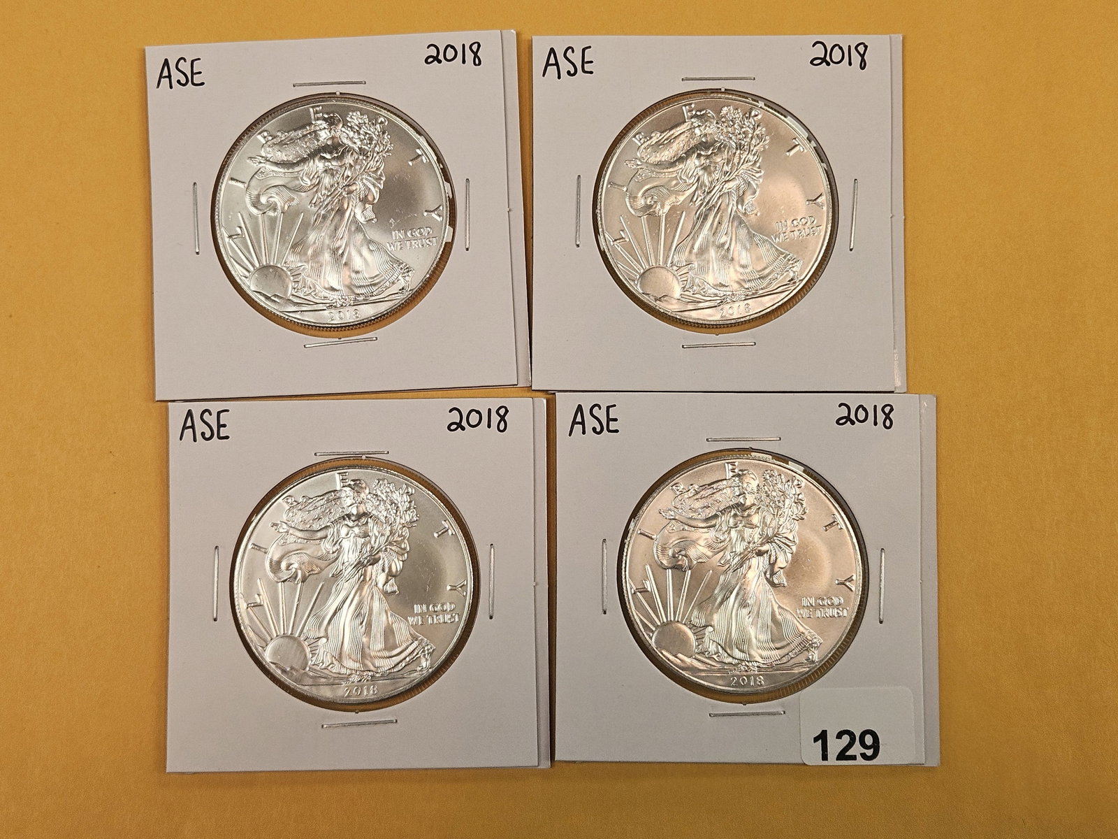 Four Brilliant Uncirculated American Silver Eagles - 2
