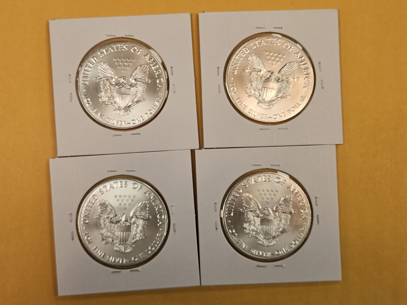 Four Brilliant Uncirculated American Silver Eagles - 3