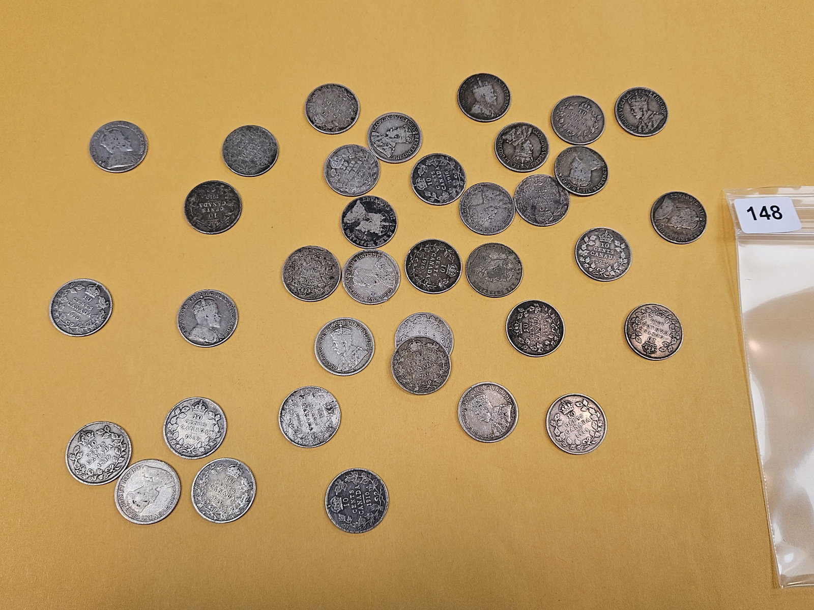 Another bag of silver 10 cent coins from Canada - 2