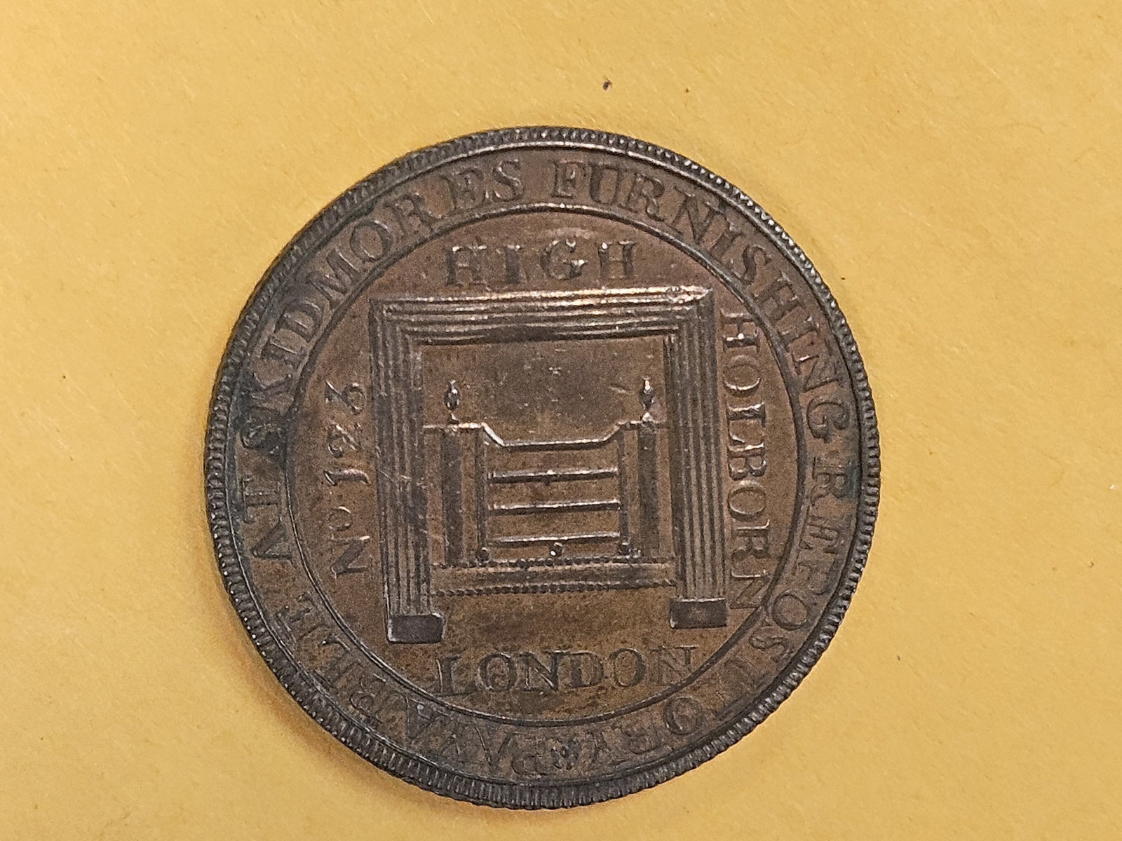 CONDER! 1795 halfpenny copper Conder token in About Uncirculated to Uncirculated - 10