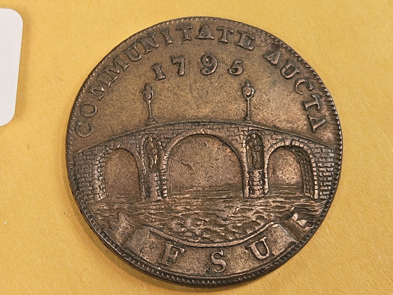 CONDER! Choic About Uncirculated plus 1795 Halfpenny Conder Token: Communitate Aucta. Merchant Token