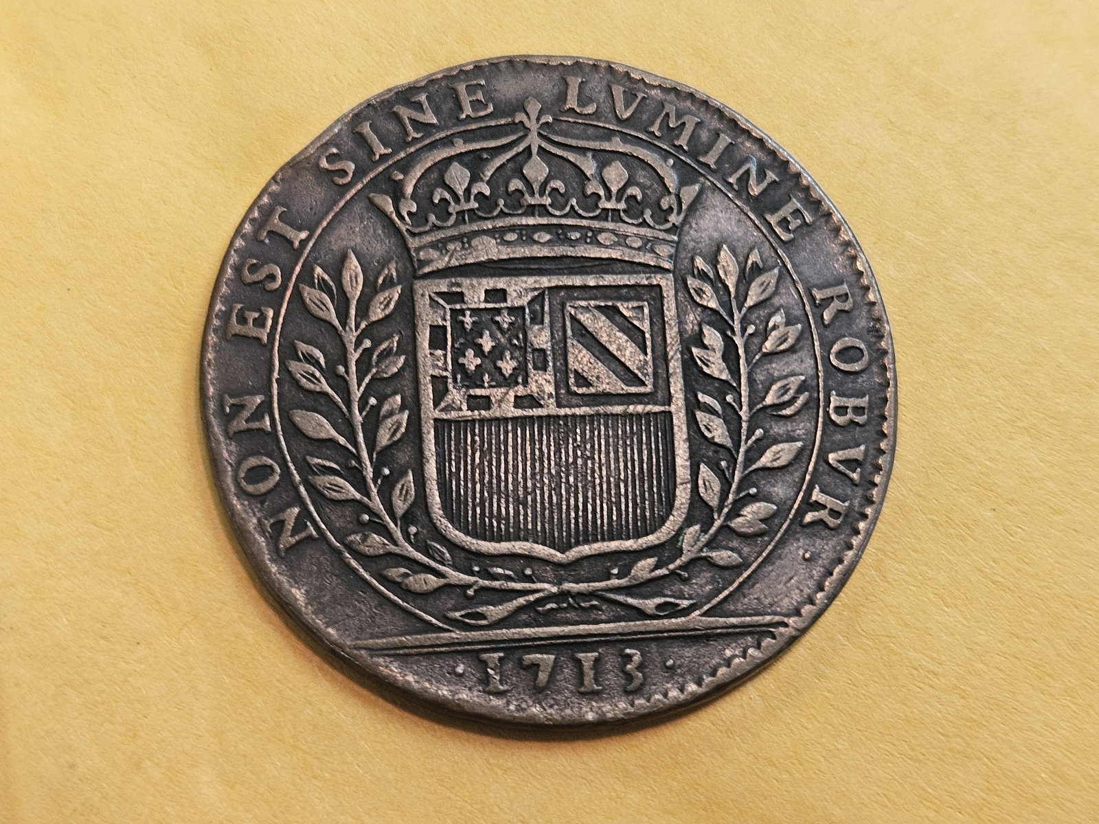 1713 French Reckoning Token Mayor of Dijon - 3