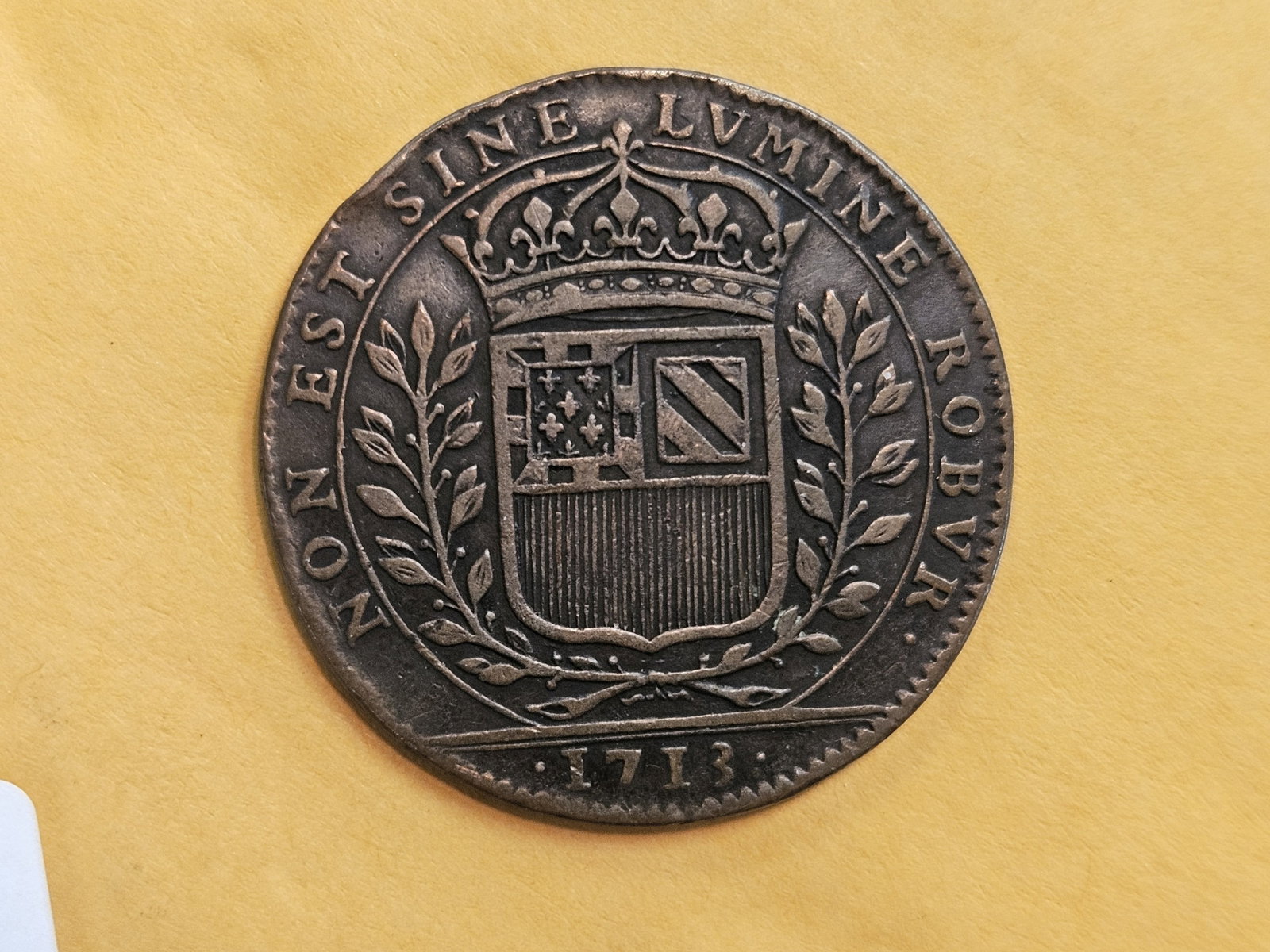 1713 French Reckoning Token Mayor of Dijon - 4