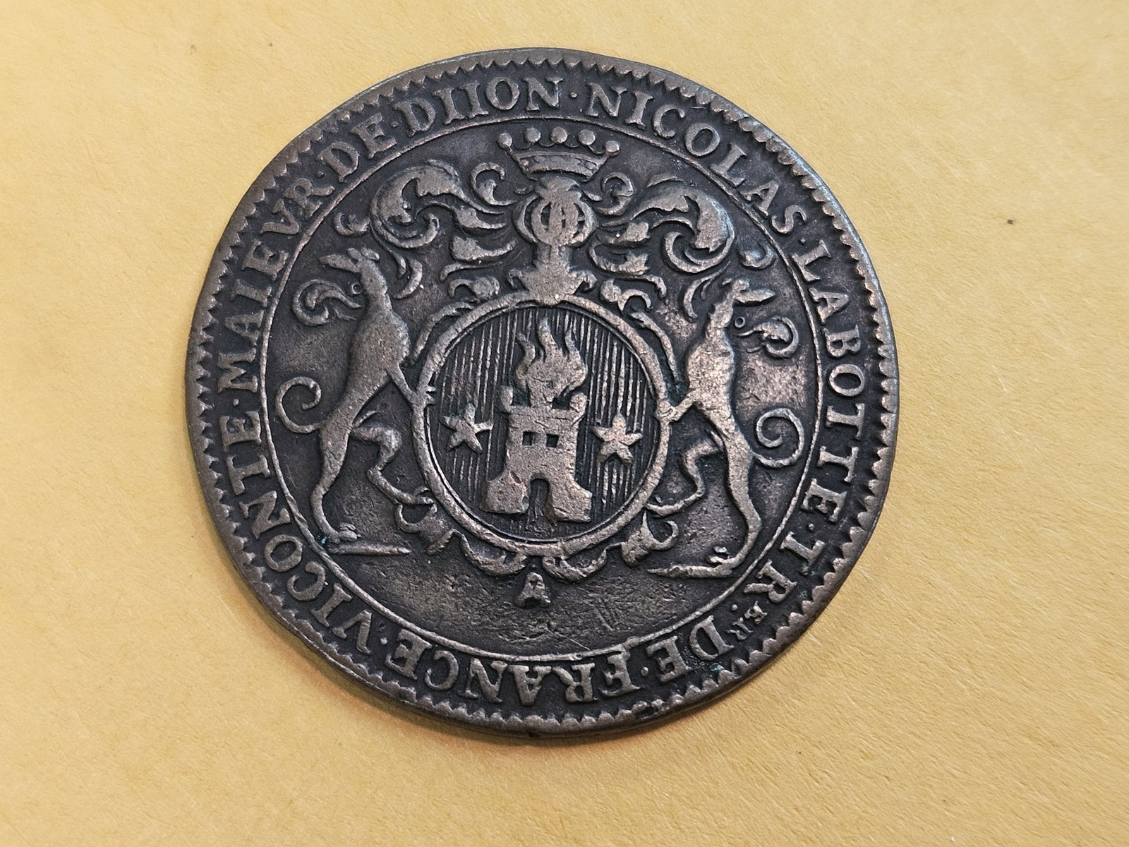 1713 French Reckoning Token Mayor of Dijon - 5