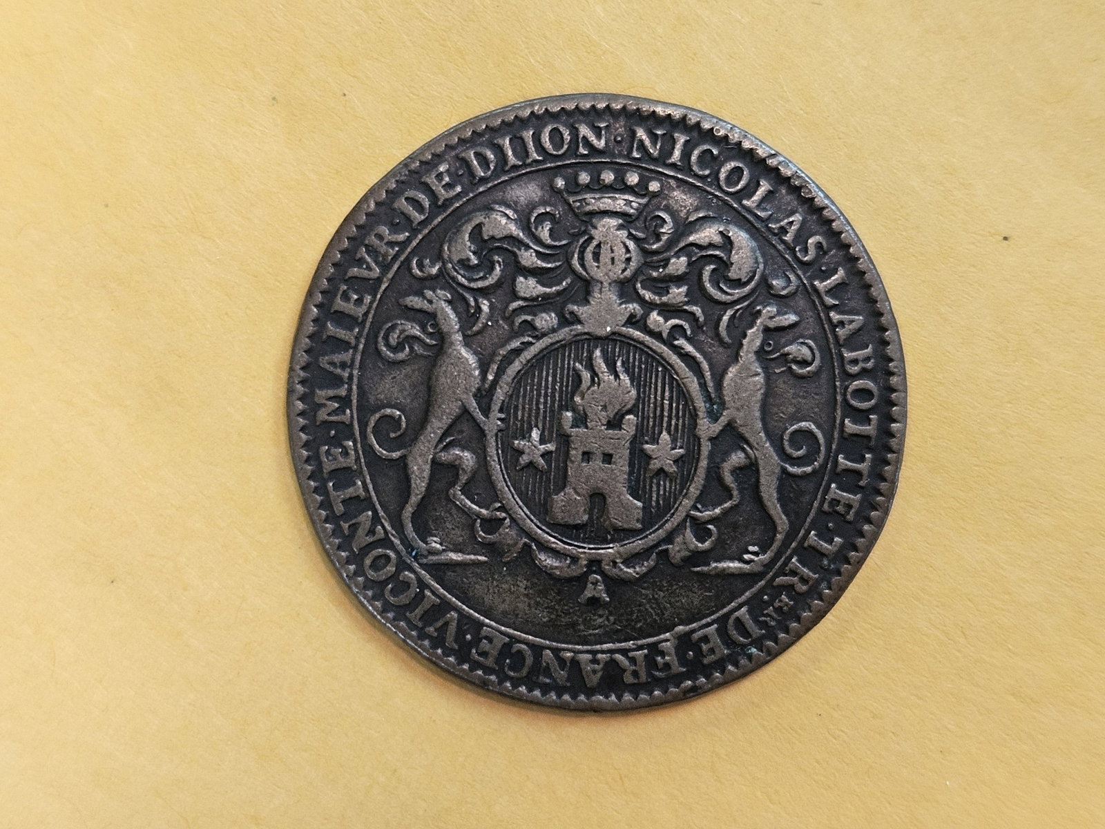 1713 French Reckoning Token Mayor of Dijon - 6
