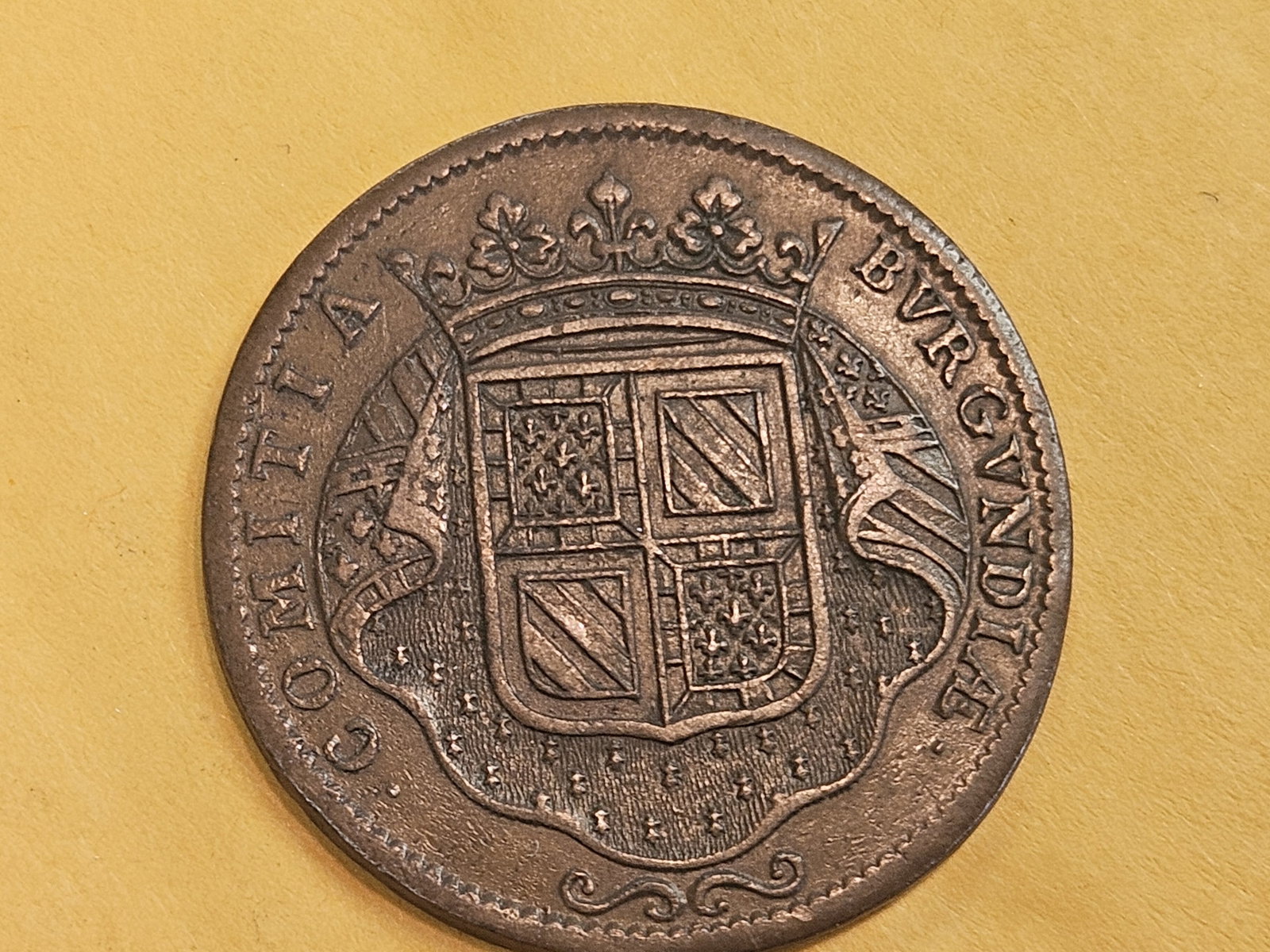 Better Grade 1710 French Counter Token: Looks in About Uncirculated plus. Estates of Burgundy