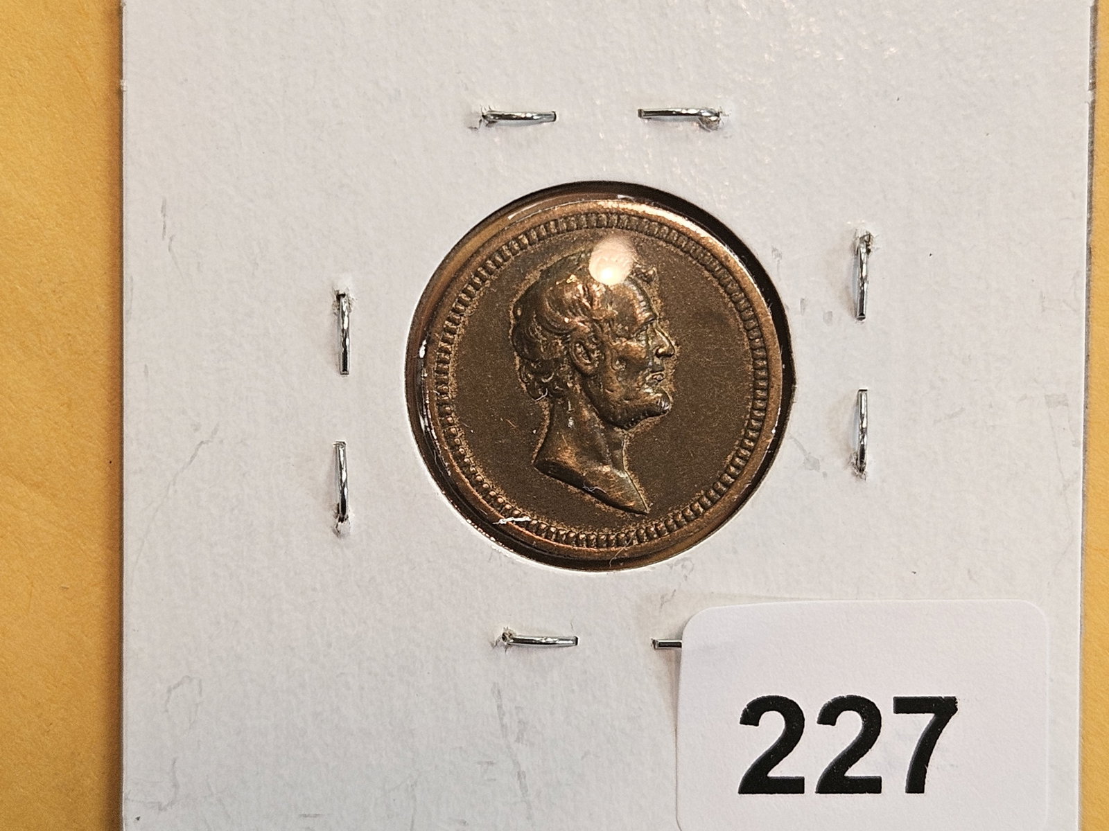 Choice AU-UNC Lincoln-Washington Token: Heads on both sides