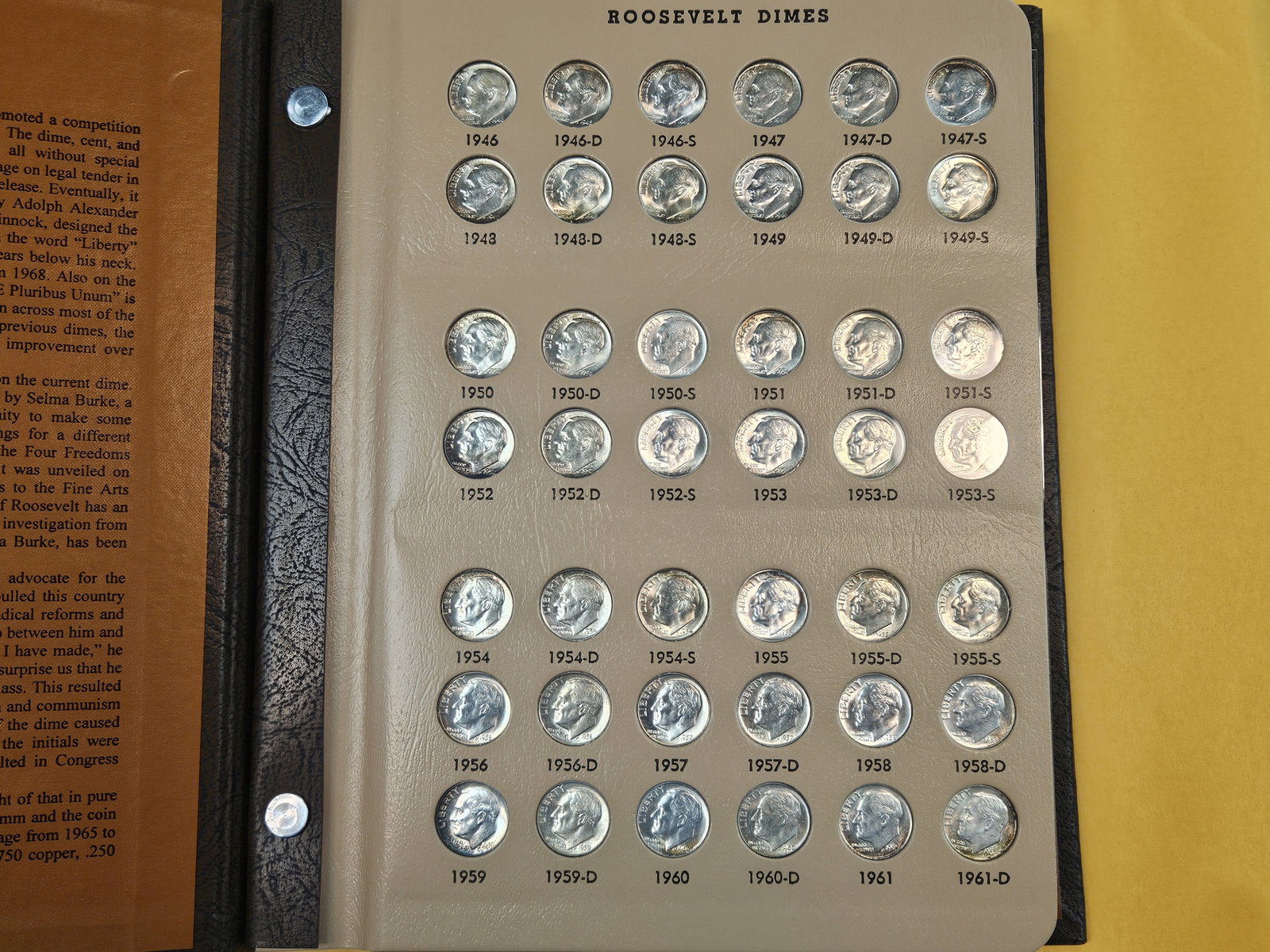 Complete Brilliant Uncirculated Roosevelt Silver Dime Collection - 2