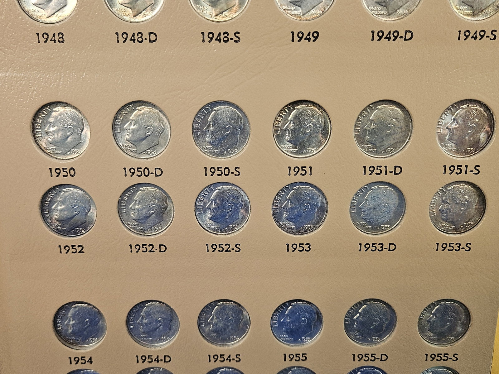 Complete Brilliant Uncirculated Roosevelt Silver Dime Collection - 5