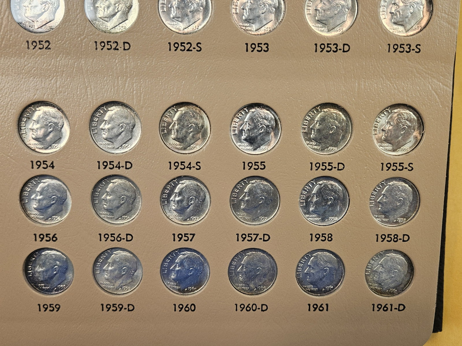 Complete Brilliant Uncirculated Roosevelt Silver Dime Collection - 7