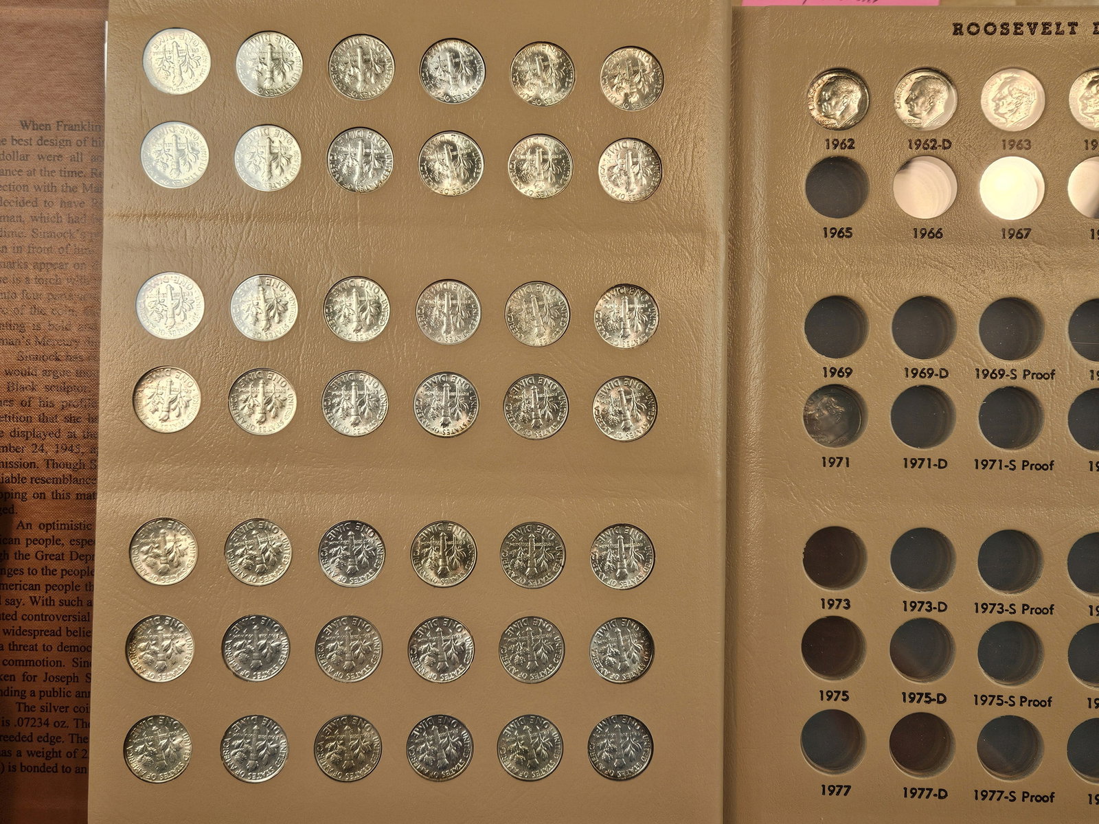 Complete Brilliant Uncirculated Roosevelt Silver Dime Collection - 8