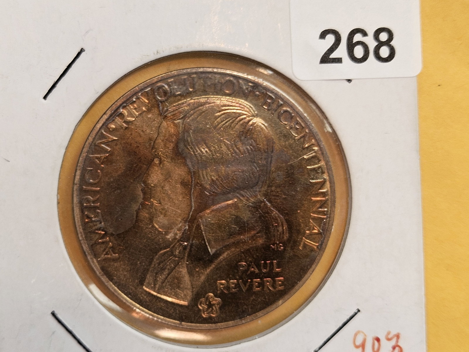 Cool American Revolution Bicentennial silver Medal - 4
