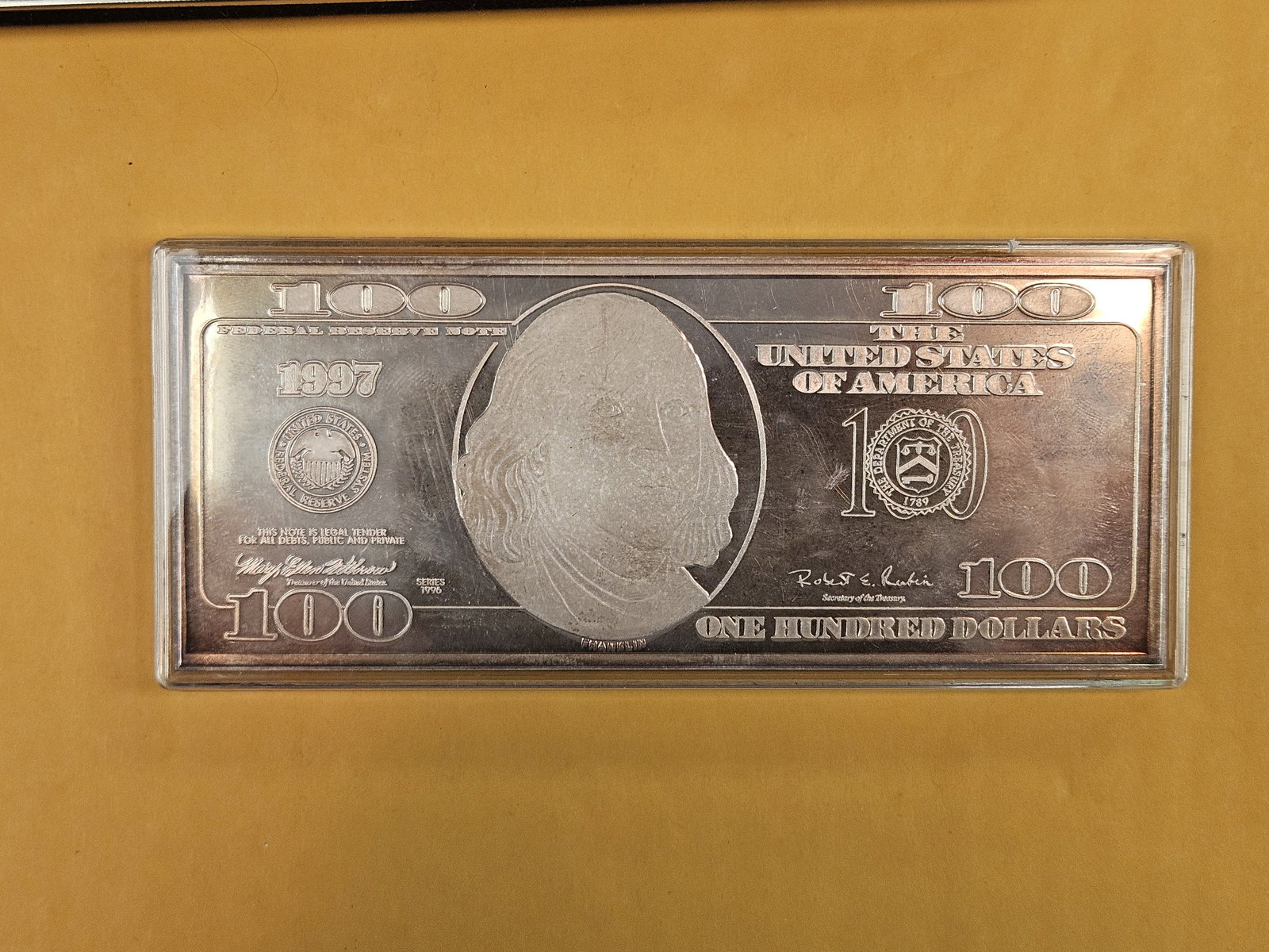 FOUR Troy ounce .999 fine silver art bar - 2