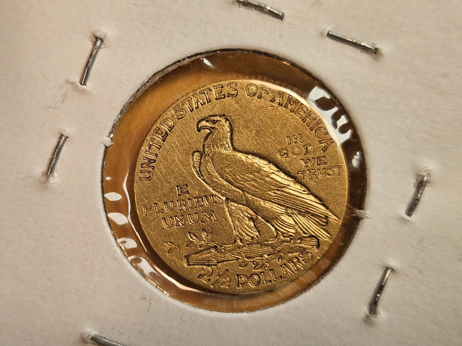 GOLD! Bright 1908 Indian Head Gold $2.5 Dollar Quarter Eagle - 2