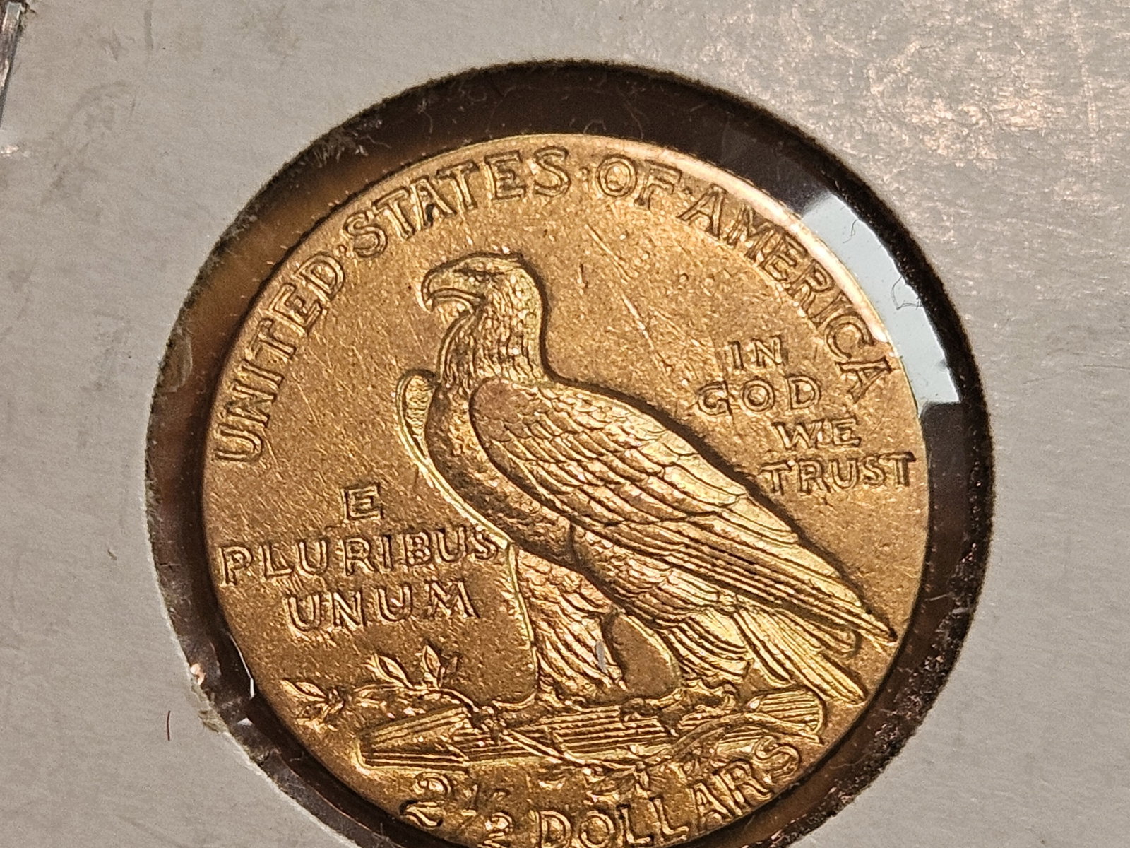 GOLD! Bright 1913 Indian Head Gold $2.5 Dollar Quarter Eagle - 3