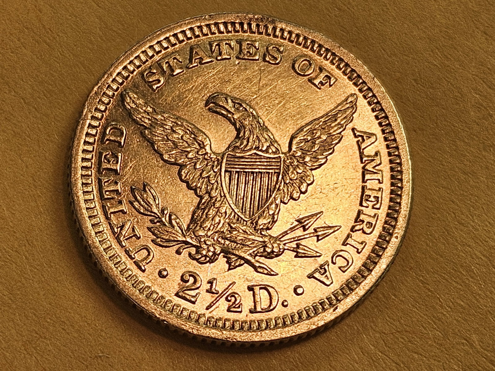 GOLD! Choice Brilliant Uncirculated - details 1892 Gold Liberty Head $2.5 Dollars - 6