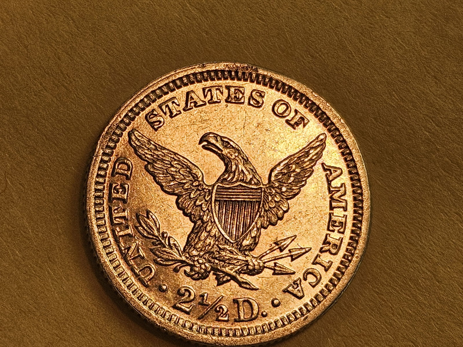 GOLD! Choice Brilliant Uncirculated - details 1892 Gold Liberty Head $2.5 Dollars - 7