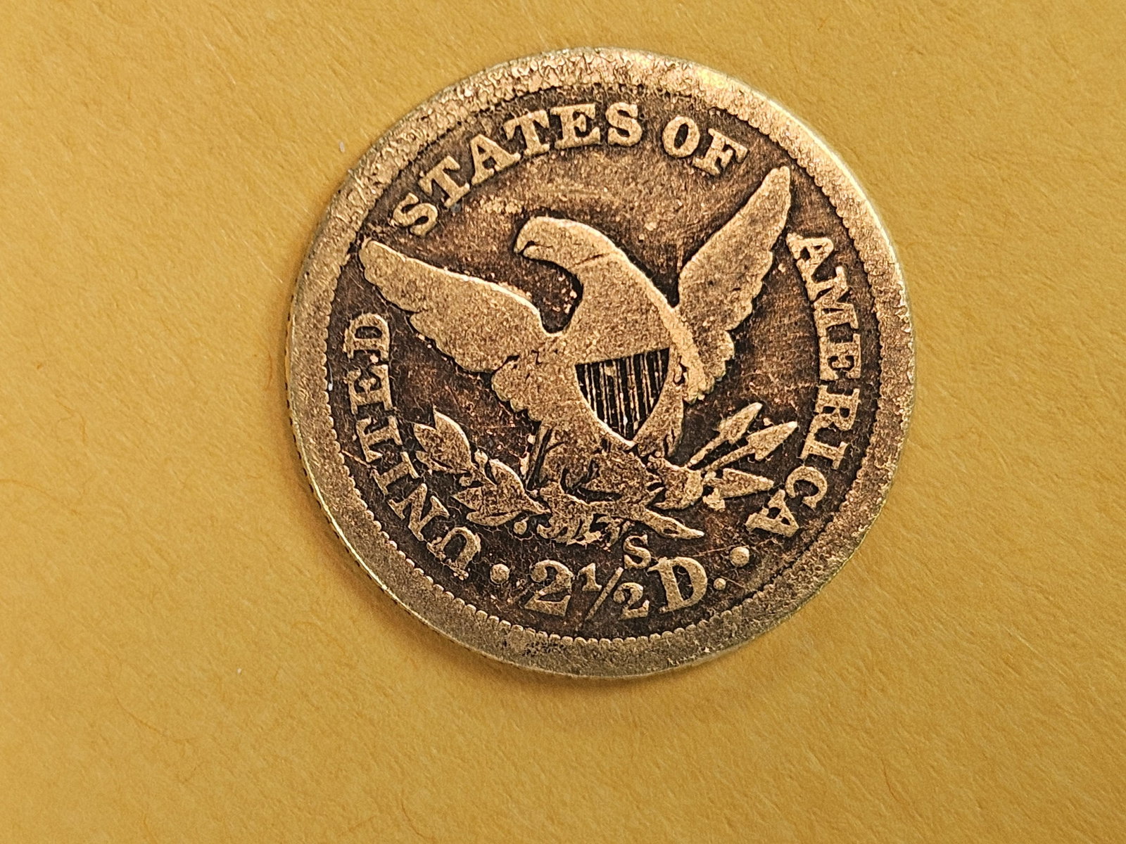 GOLD! 1856-S Gold $2.5 Dollar Liberty Head Quarter Eagle - 5