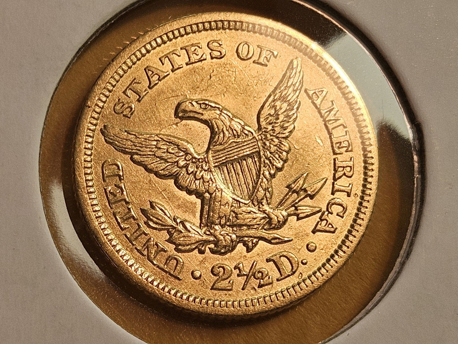 * Better Date * GOLD! 1856 Liberty Head Gold $2.5 Dollars in Brilliant About Uncirculated plus! - 6