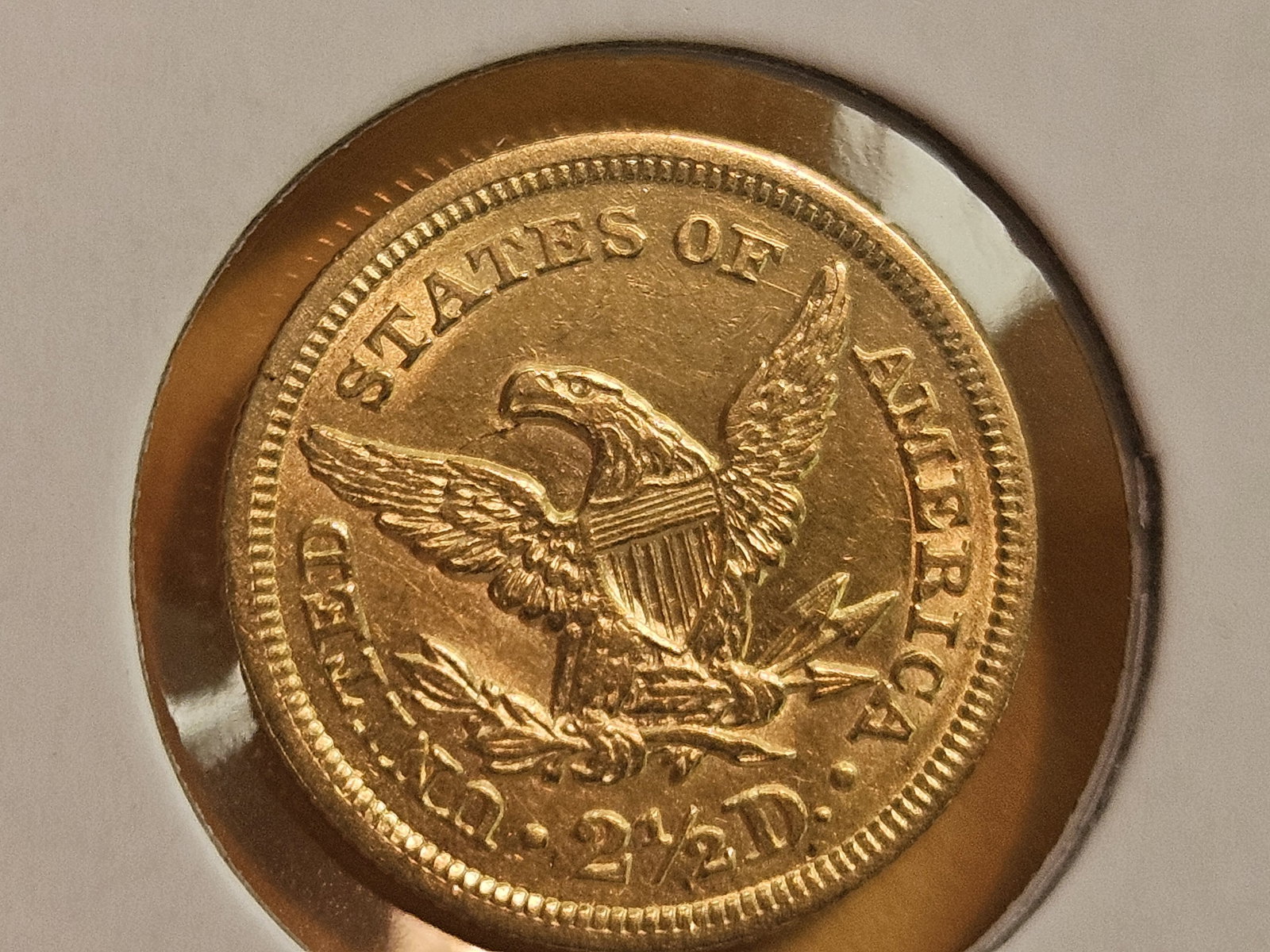 * Better Date * GOLD! 1856 Liberty Head Gold $2.5 Dollars in Brilliant About Uncirculated plus! - 7