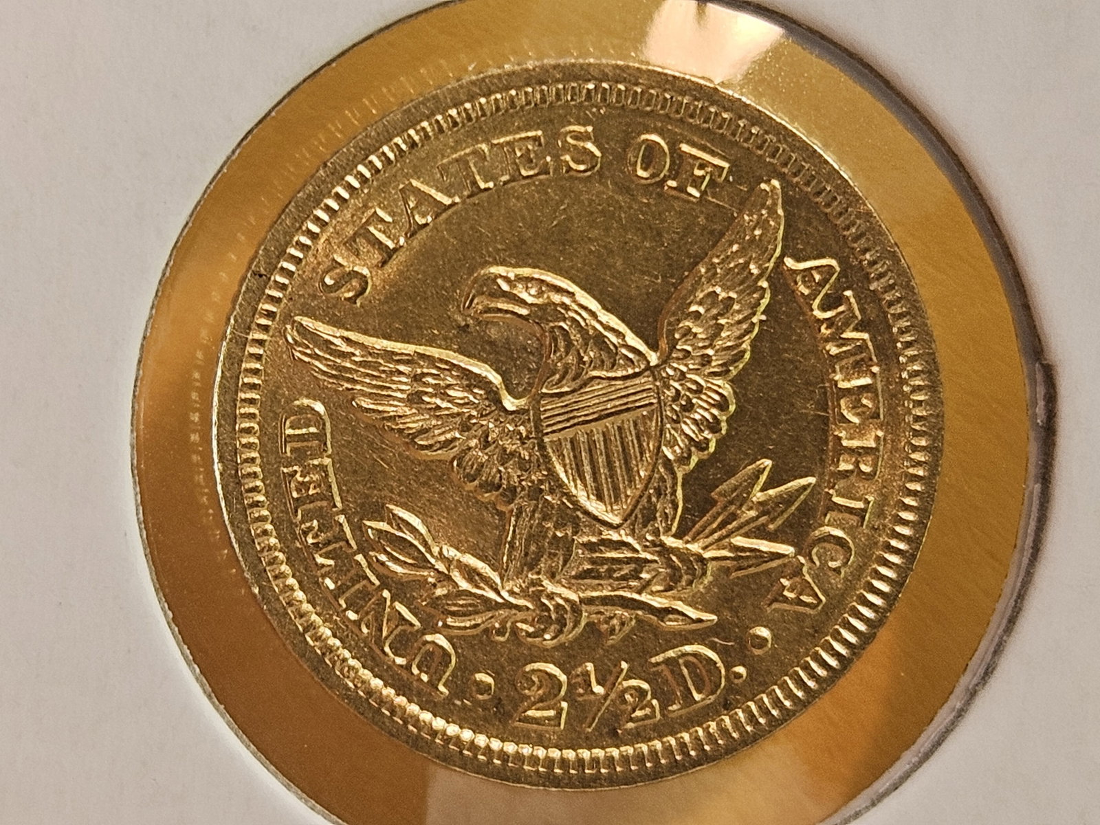 * Better Date * GOLD! 1856 Liberty Head Gold $2.5 Dollars in Brilliant About Uncirculated plus! - 8