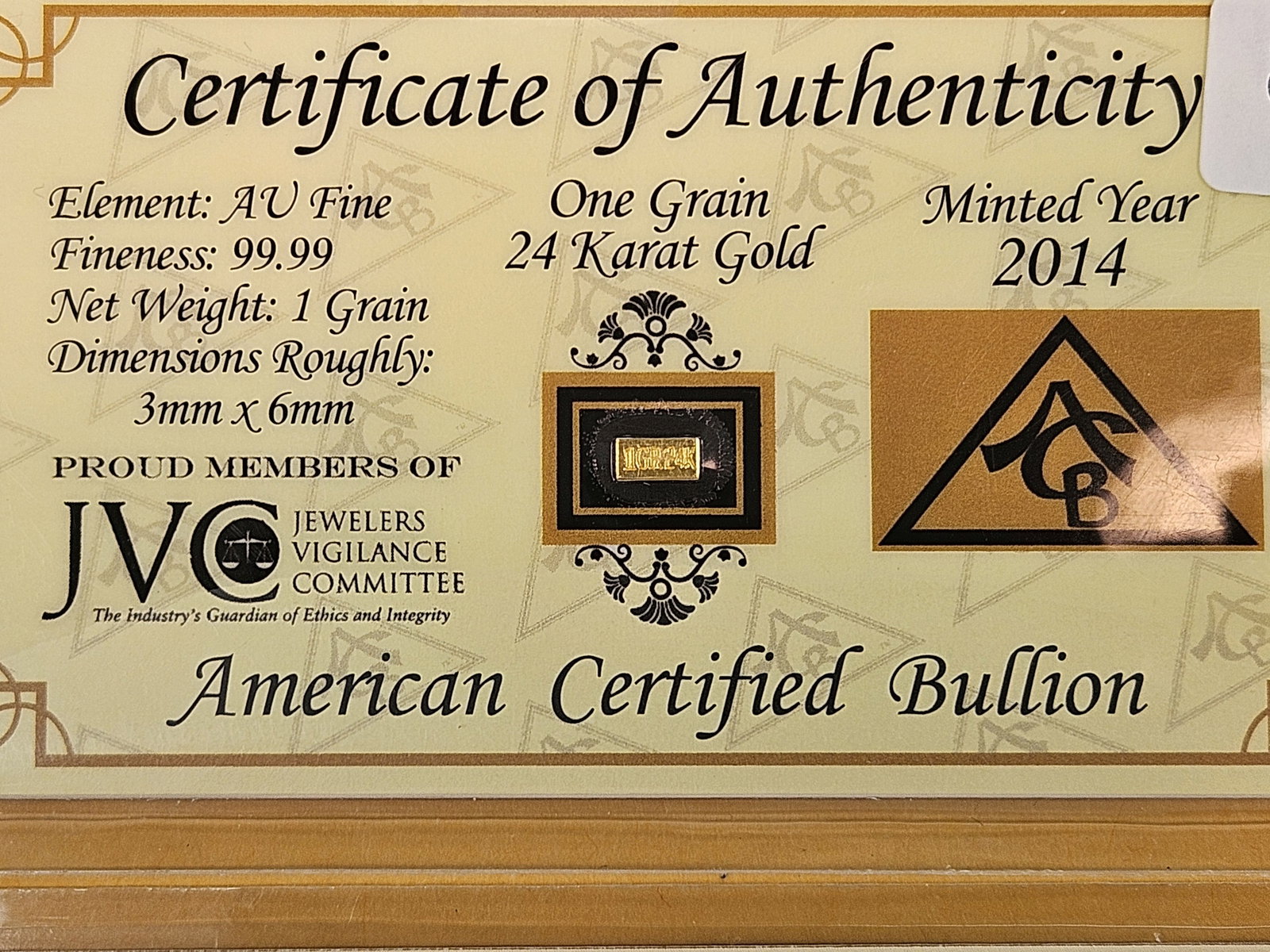 GOLD! Two .9999 fine Gold bars in Assay holder cards - 2