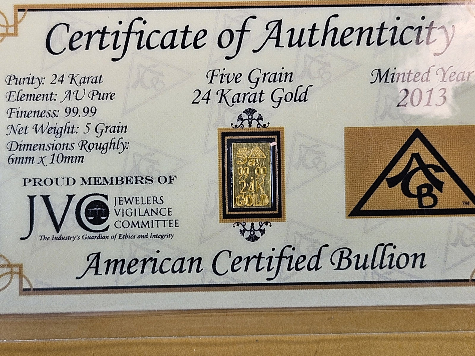 GOLD! Two .9999 fine Gold bars in Assay holder cards - 3