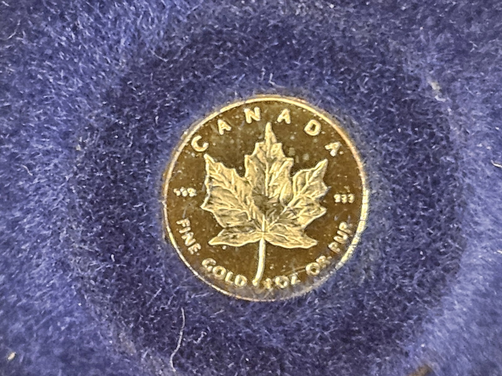 GOLD! Mini-Gold Canada maple leaf coin - 2