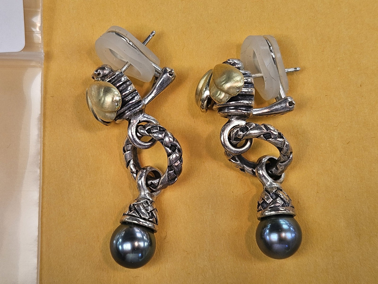 GOLD JEWELRY! Two Sarah Jane 18 Karat Gold Earrings - 2