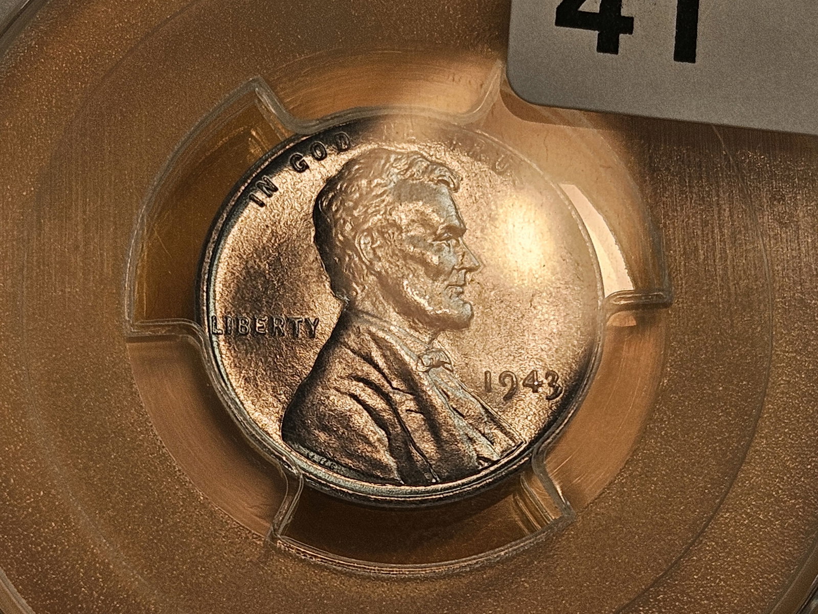 GEM! PCGS 1943 Steel Wheat cent in Mint State 66 - 3