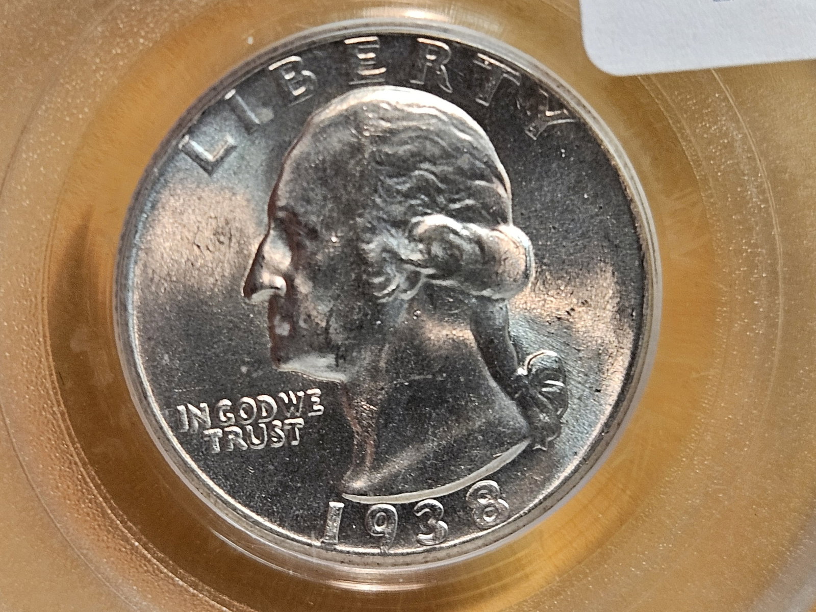 GEM! PCGS 1938 Washington Quarter in Mint State 65 - 3