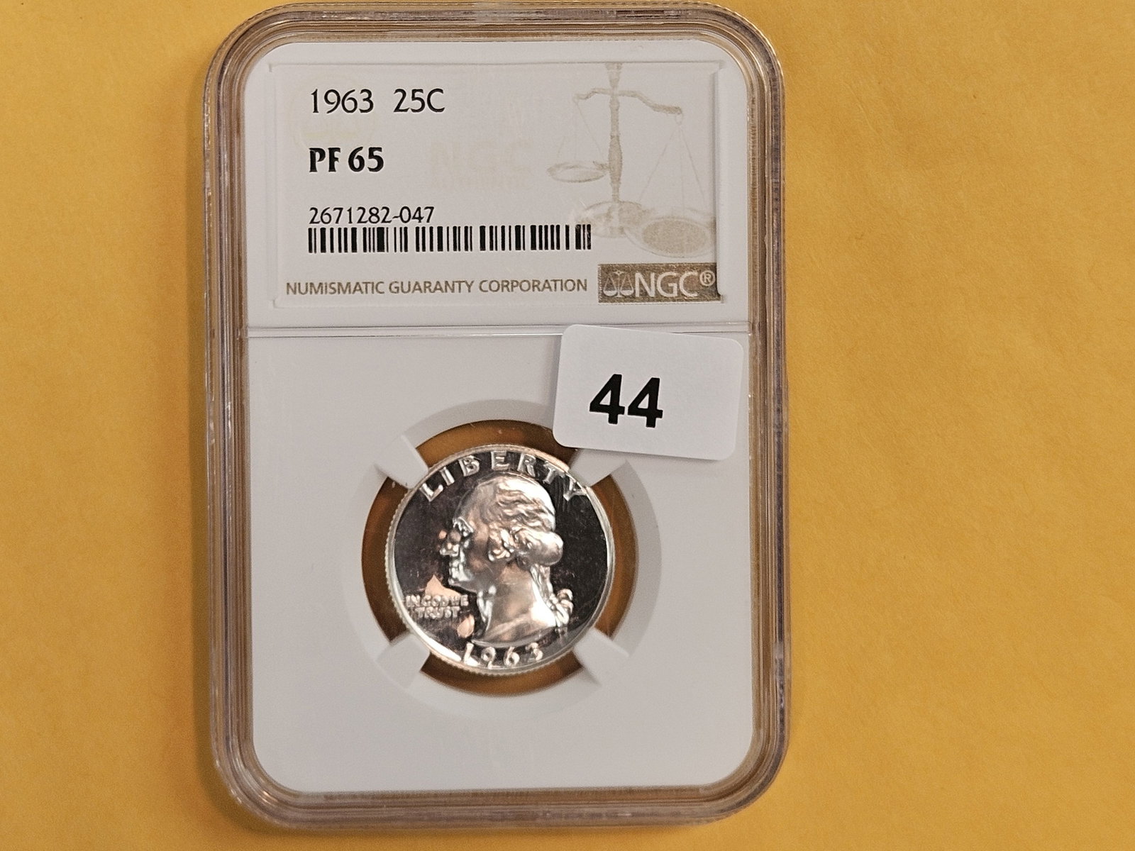 GEM! NGC 1963 Washington Quarter in Proof 65 - 2