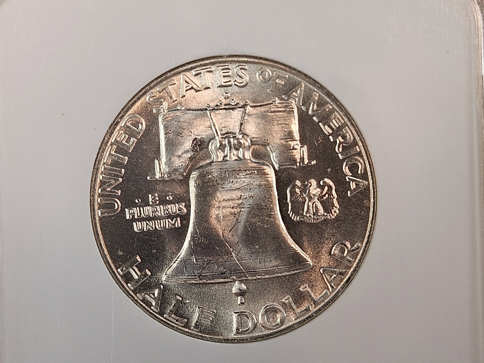 GEM! NGC 1959-D Franklin silver Half Dollar in Mint State 65 - 4
