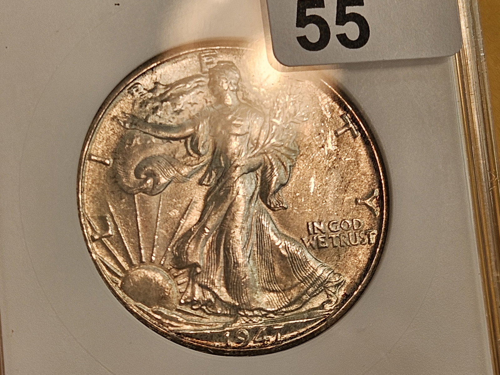 ANACS 1947-D Walking Liberty silver Half Dollar in Mint State 64 - 3