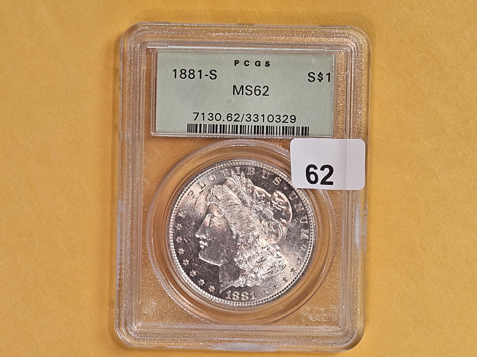 PCGS 1881-S Morgan Dollar in Mint State 62 - 2