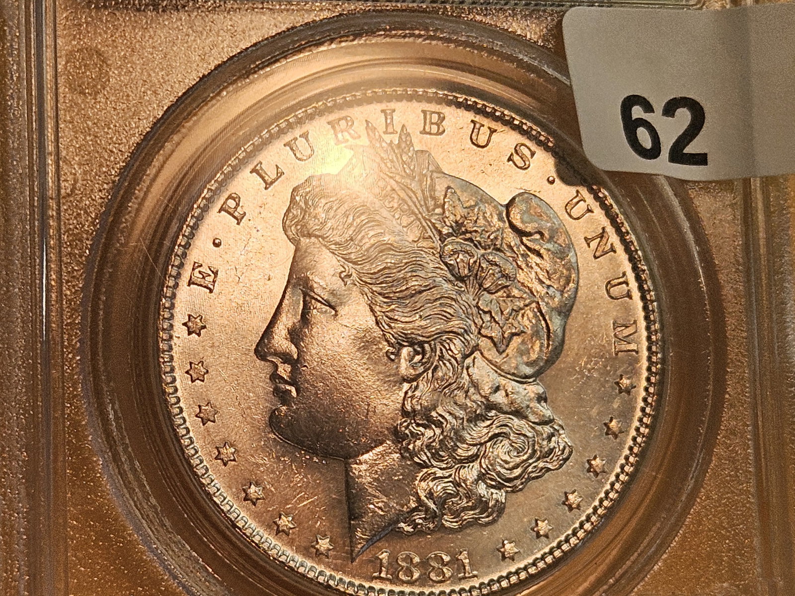 PCGS 1881-S Morgan Dollar in Mint State 62 - 4