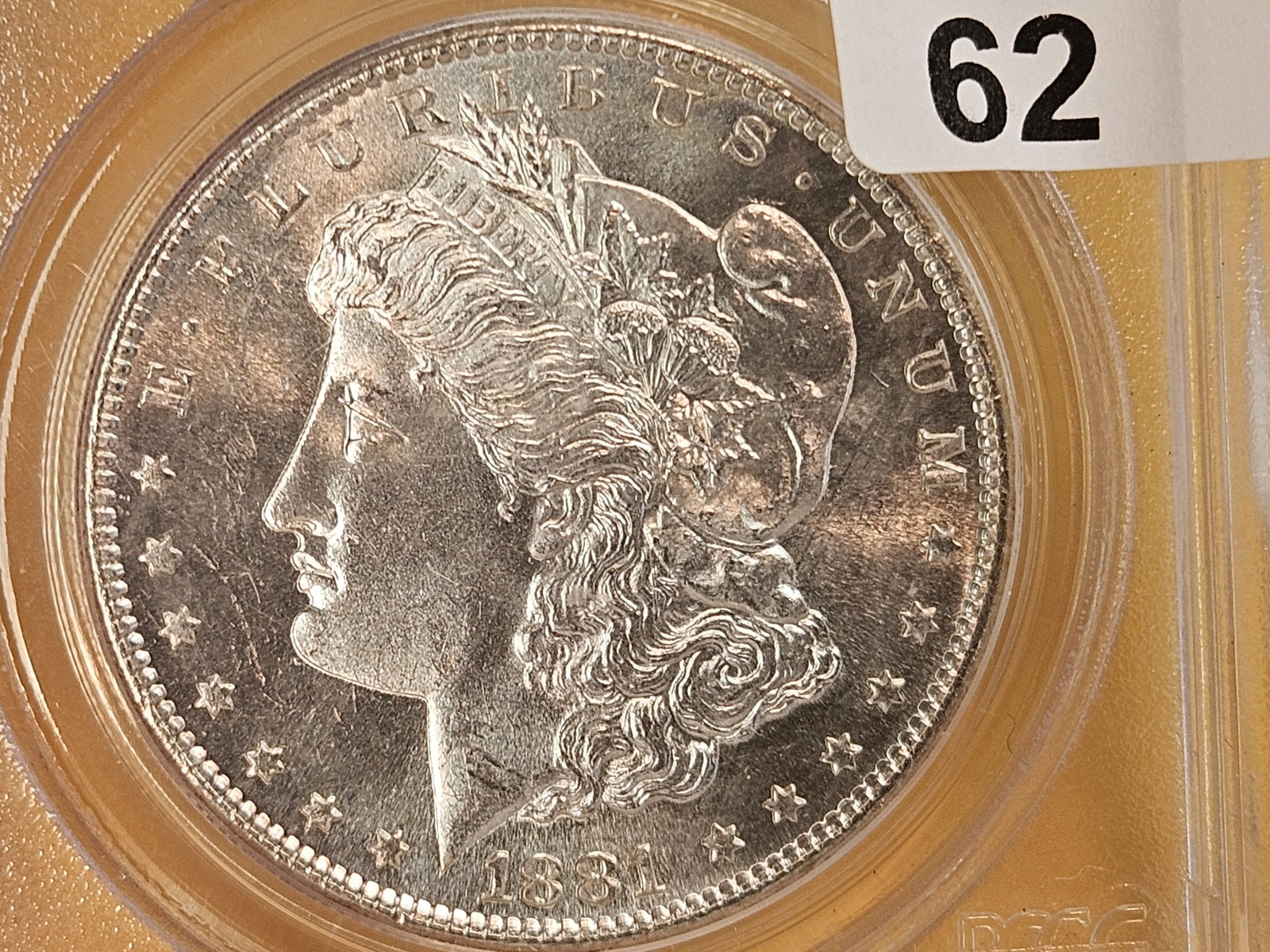 PCGS 1881-S Morgan Dollar in Mint State 62 - 5