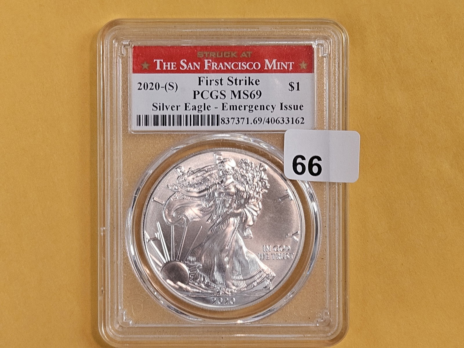 PCGS 2020-(S) American Silver Eagle in Mint State 69 - 2