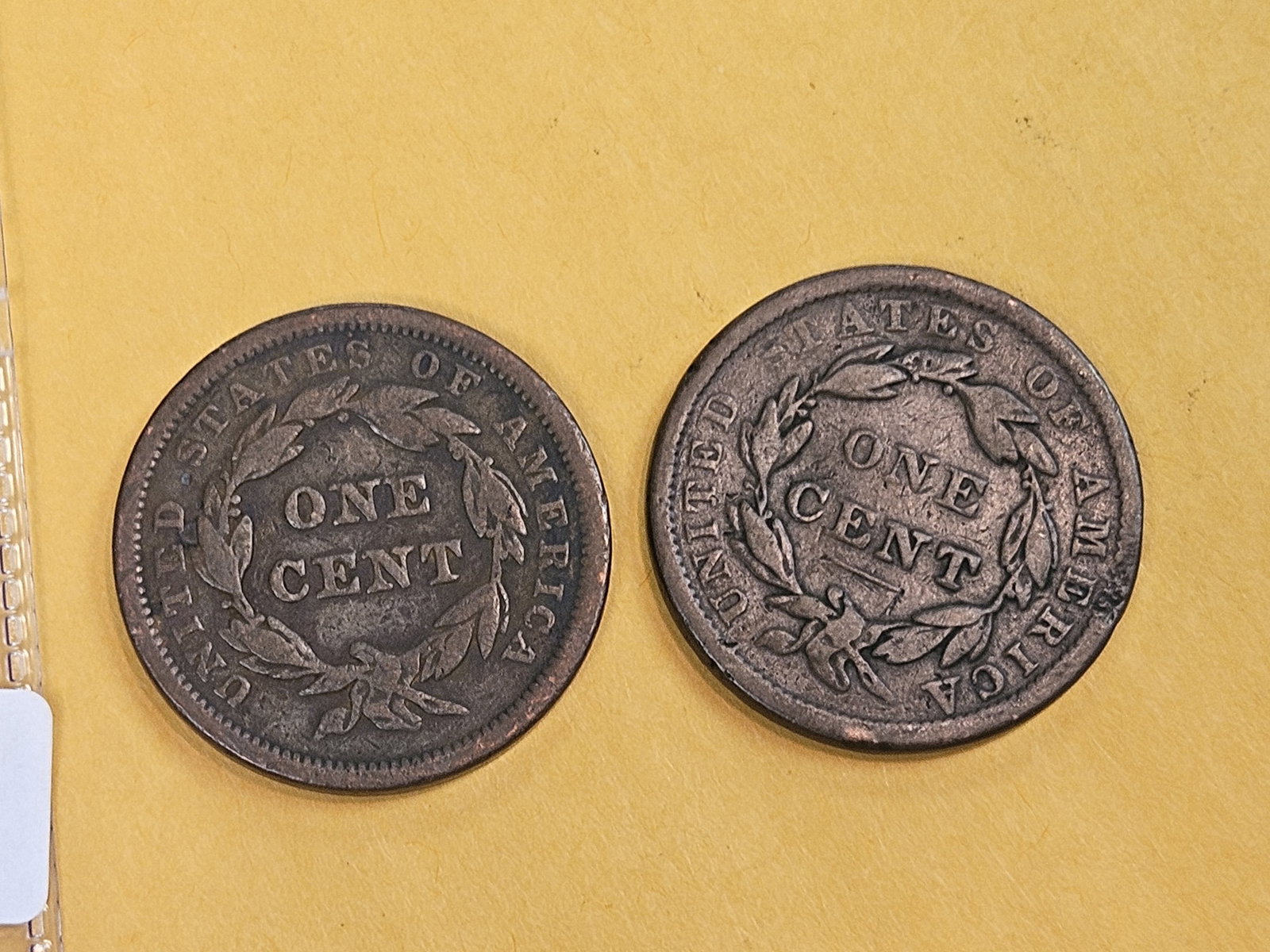 1838 and 1843 Braided Hair Large Cents - 3